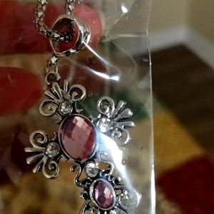 2 for $10 Glass diamond cross necklaces.